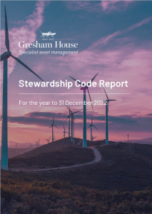 FRONT COVER OF STEWARDSHIP CODE REPORT