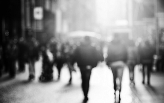 Blurred picture of street fuzz