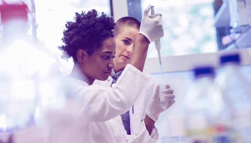 Two women in laboratory