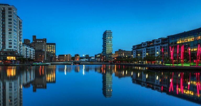 dublin city river view