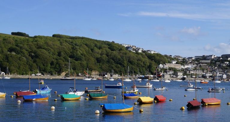 Small ships in the harbor