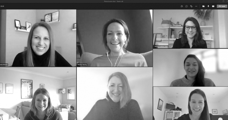 Six women in webinar