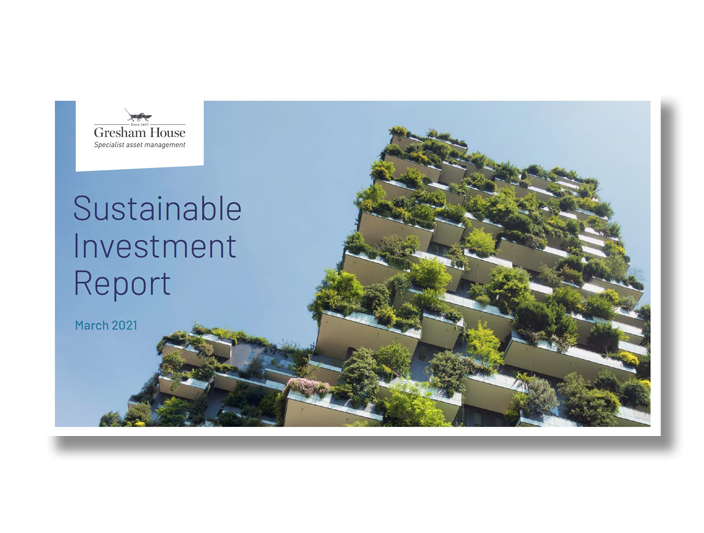 Sustainable Investment Report, front page