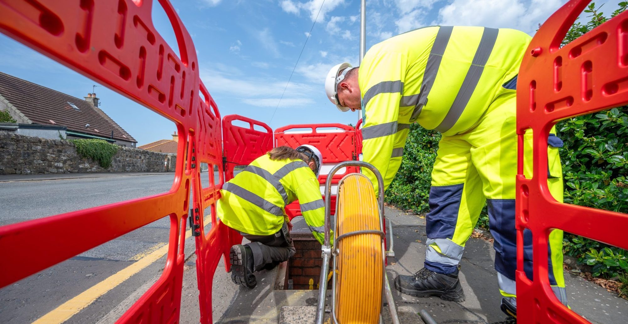 Workers in the street